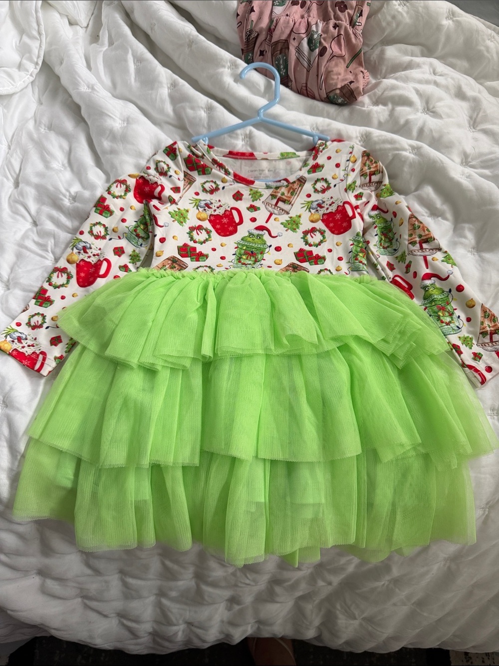 Green Tulle Holiday Dress-Up grinch latte Charlie’s project 3T